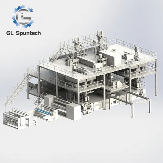 SMS PP Material Nonwoven Fabric Production Line for Diaper Sanitary Produts