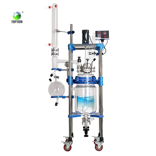 Double Jacketed 5L 10L 20L 50L 100L 200L High Pressure Glass Reactor with CE & ISO Approved