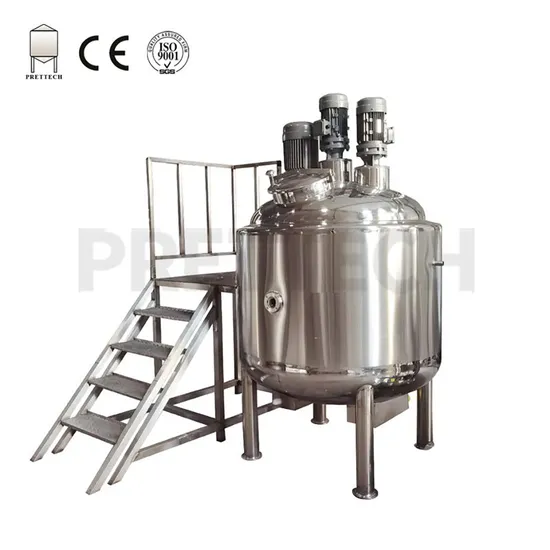 Sanitary Stainless Steel Vertical Liquid Soap Cosmetic Paint Chemical Mixing Tank with Agitator