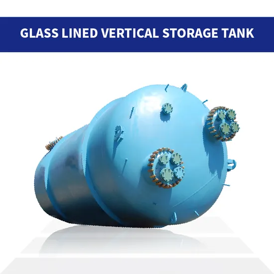 Glass-Lined Closed Tank3000L/Horizontal Type Distilling Reaction Mixing Storage Tank