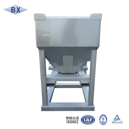 SS304 Bulk Containers Used for Powder Storage and Transportation with Strength Plate