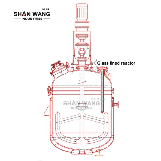 Jacket Heating Mechanical Seal Type Msgl Glass Lined Reactor for Specialty Chemical