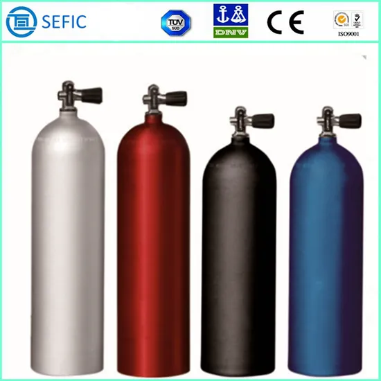CE Certified DOT Aluminum Steel 6L 7L11.1L 12L Scuba Cylinder Oxygen Tank Scuba Diving Equipment Diving Air Tank