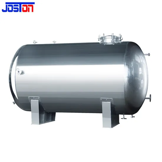 Joston Horizontal Stainless Steel Chemical Storage Tank Sanitary Storage Vessel Cosmetic Stainless Steel Tank Water Storage Tank with Wheels