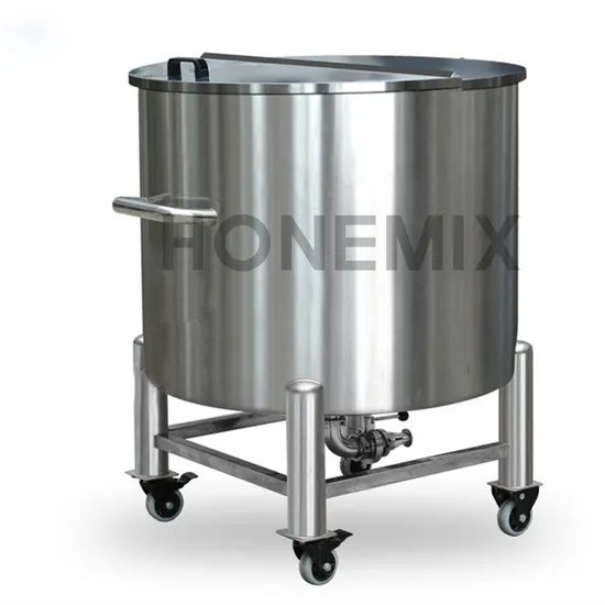 Honemix Moveable Stainless Steel Chemical Liquid Cream Storage Equipment Oil and Hot Water Storage Tank