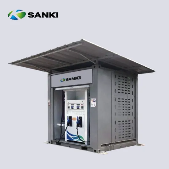 Sanki 1m3 Cube Cylinder Portable Skid with suction  Pump 50-80L/Min Flow Rate Flow Meter Fuel Dispenser Mini Mobile Fuel Station