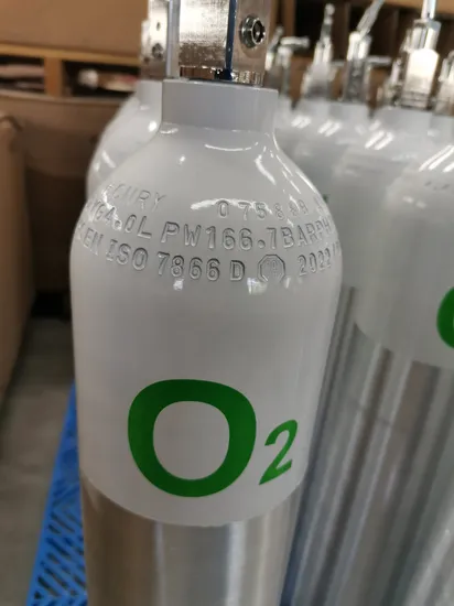 Industrial Gas Equipment 4.6L 5L 10L Gas Polishing Cylinder/CO2/Oxygen with ISO7866