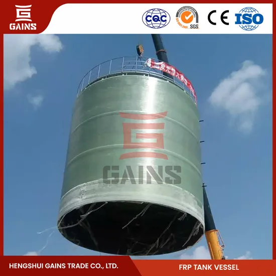 Gains Wound Fiberglass Tanks Fabricators China Filament Winding Vertical Tank