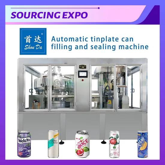 Automatic Line CO2 Carbonated Beverage Soda Pop CSD Tin Cider Aluminum Beer Can Filling Machine
