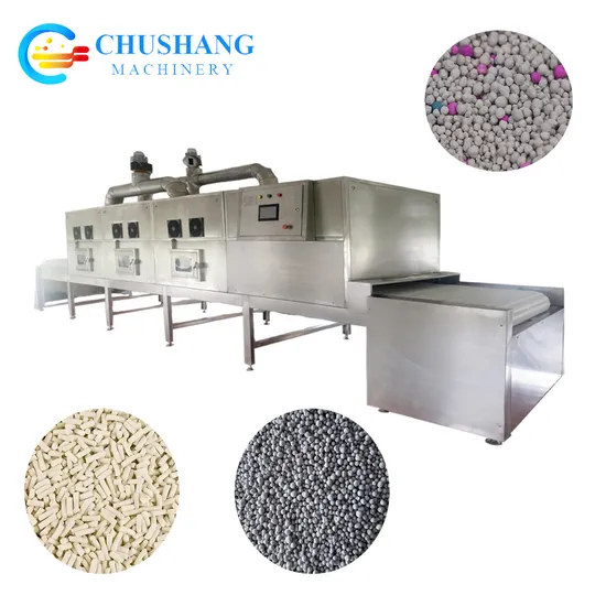 Pet Litter Bentonite Paper Pine Wood Pet Litter Rapid Drying Equipment Microwave Dryer