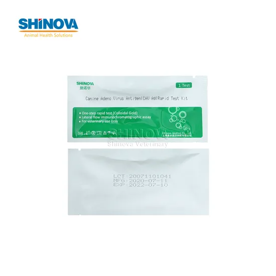 Veterinary Colloidal Gold Qualitative Reagent Canine Distemper-Adeno Virus Combo Rapid Test Kit (CDV-CAV AG)