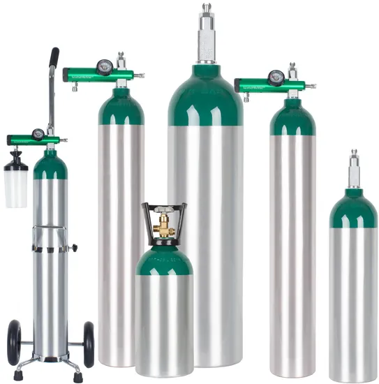 2.8L 4.6L 3.9L 10.5L 15.7L Medical Oxygen Aluminum Cylinder
