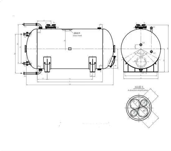Glass-Lined Horizontal Storage Tank 8000L/