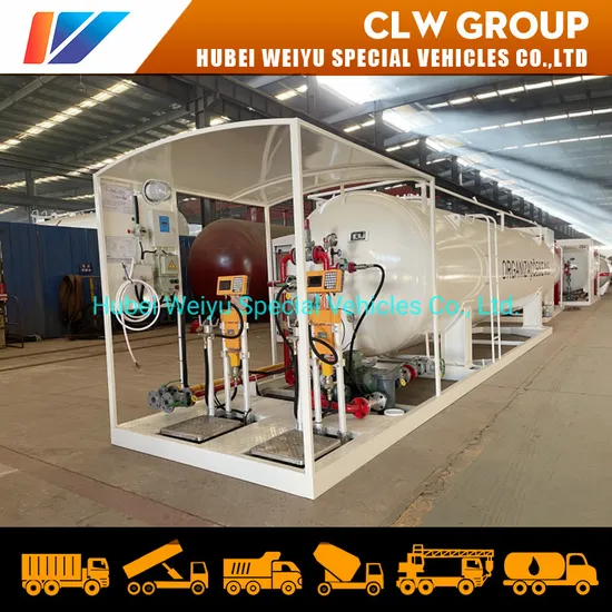 Angola Market 20cbm 20000 Liters 10 Tons 10mt Mobile LPG Gas Cylinder Filling Station Propane Skid Station