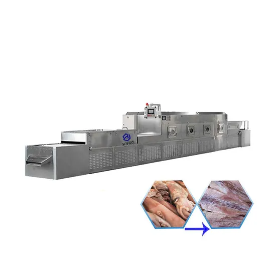 Microwave Thawing Tunnel Machine Stainless Steel Frozen Beef Shrimp Meat Fish Dryer