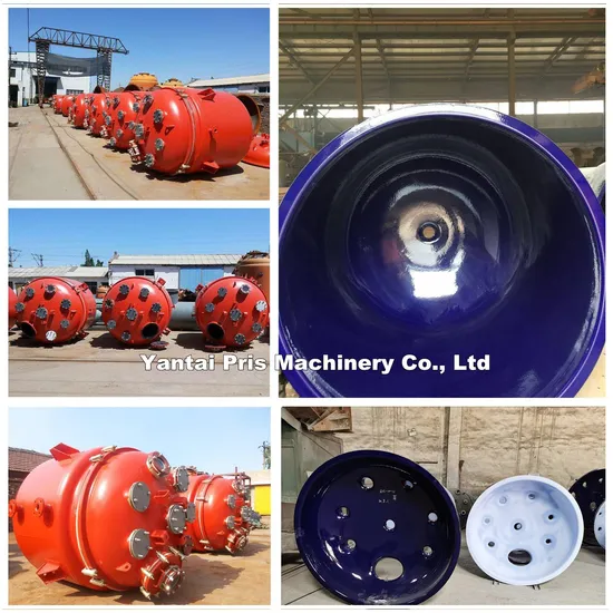 100L/300L/500L/1000L/2000L/3000L Ms Carbon Steel Glass Lined Reactor with Heating Jacket