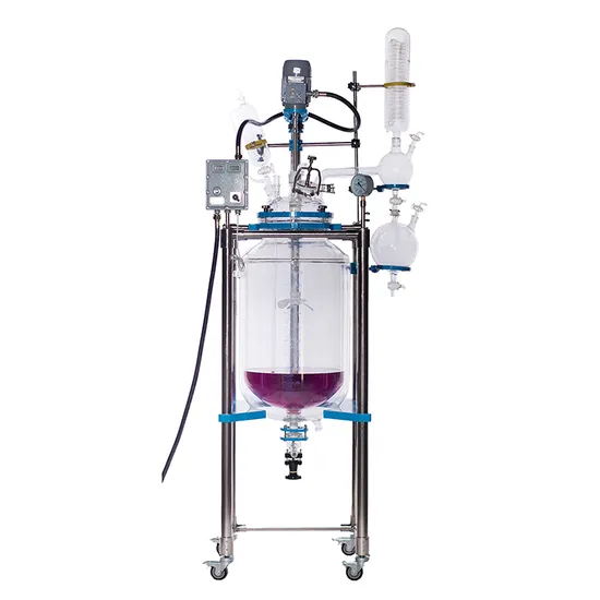 Laboratory Vacuum Chemical Stirrer Double Layer Jacketed Glass Reactor
