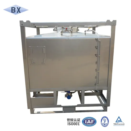 1400L Stainless Steel IBC Tank with Liquid Level Gauge