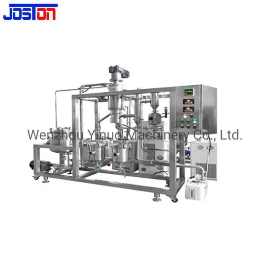 SS316L Hemp Oil Fish Oil Flower Oil Making Evaporator Agitated Film Vacuum Short Path Molecular Distillation Machine