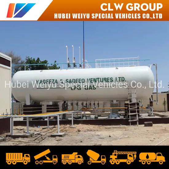 65 Cubic Meters 65000L 30tons 30mt LPG Storage Tanks for Cylinder Filling Gas Station Building