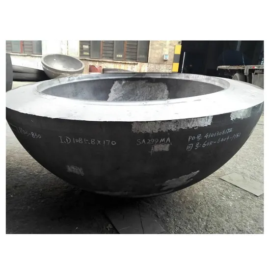 1/4 30 and 36 Inch Hemispherical Tank Head Steel Pipe End Cap