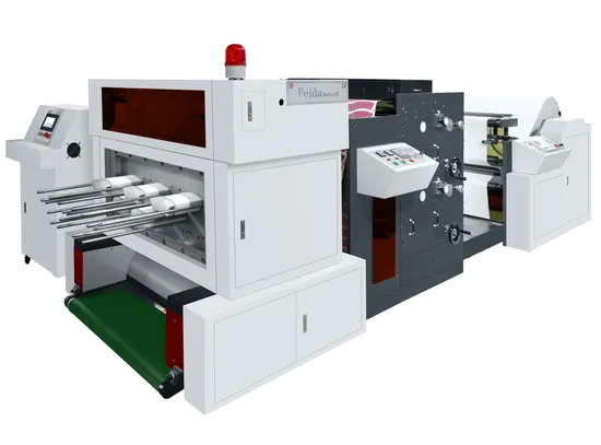 Automatic Coffee Disposable Paper Cup Box Bowl Bag Square Food Dinner Plates Plate and Fans Water Ink Forming Making Flexo Printer Punching Die Cutting Machine