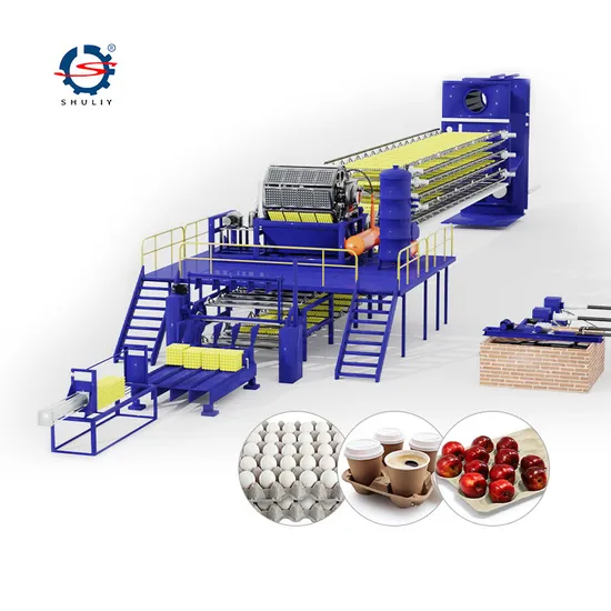Paper Pulp Egg Tray Production Line 6 Eggd Box Forming Machine