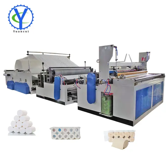 Fully Automatic Toilet Tissue Paper Roll Kitchen Towel Making Machine Production Line
