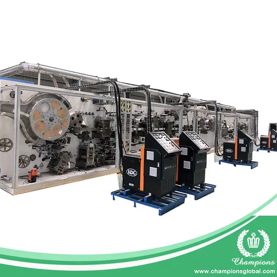 High Speed Fast Easy Type Sanitary Paper Napkin Pads Making Machine Made in China