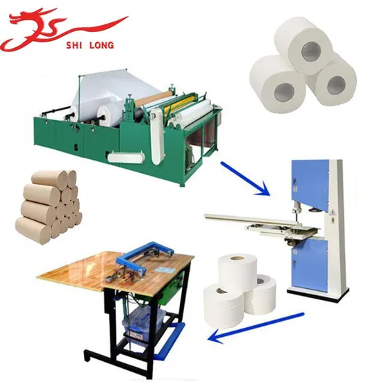 Newest Paper Manufacturing Equipment Tissue Paper Roll Rewinding Cutting Machine Complete Price