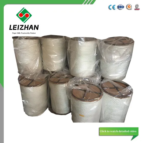 Diameter 10 11 12 13mm Glue Wax Guiding Aramid Kevlar Paper Carrier Rope with Core for Paper Machine Dryer Cylinder