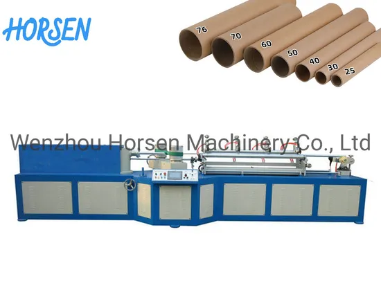 Spiral Kraft Cardboard Paper Tube Core Making Cutting Winding Machine with Multi Cutters