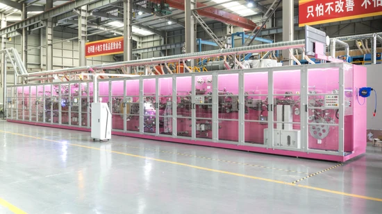 High Efficiency Full Servo Sanitary Napkin Machine with Dual Packing Options