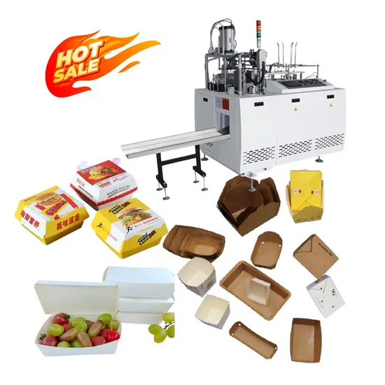 Intelligent Lunch Container Erecting Paper Takeaway Molding Food Packaging Box Making Machine
