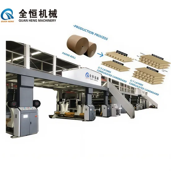 Automatic 3 5 7 Layers Corrugated Cardboard Production Line Automatic Corrugation Plant Corrugator Making Machine