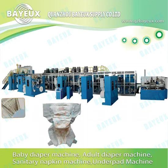 High Effective Full Servo Baby Diaper with Belt Making Machine