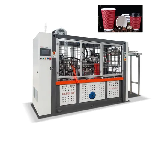 Golden Cup Customized Double Wall Coffee Cups with Lids Paper Cup Machine