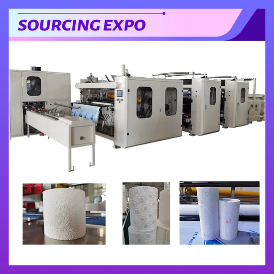Automatic Toilet Paper Machine Production Line with Log Saw Cutting and Packing Machine