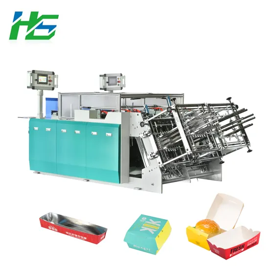 Double Lanes High Speed Paper Food Box Making 400PCS/Min