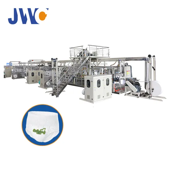 M, L, XL 300PCS/Min Jwc Baby Diaper Production Line Machine