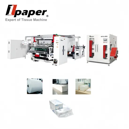 Automatic Facial/ Hand Towel Fold and Pack Machine Line with Steel to Steel Embossing