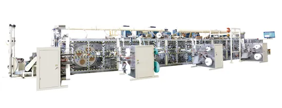 Video Technical Support ISO 3 Pieces Type Baby Diaper Machine