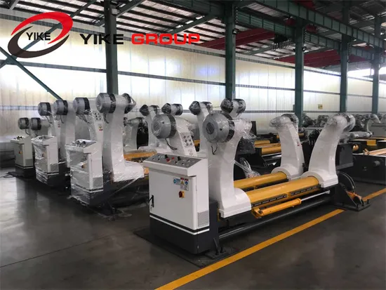 Making Plain Brown 2 Ply Corrugated Paper Roll Single Facer Line Machine