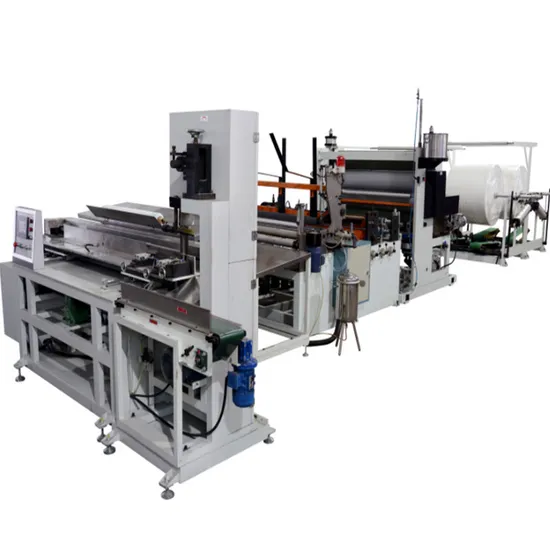 Automatic Kitchen Towel Paper Gluing Lamination Equipment with Band Saw