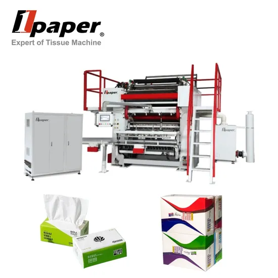 V Fold 7 Lines Fully Automatic Soft Facial Tissue Interfold Machine