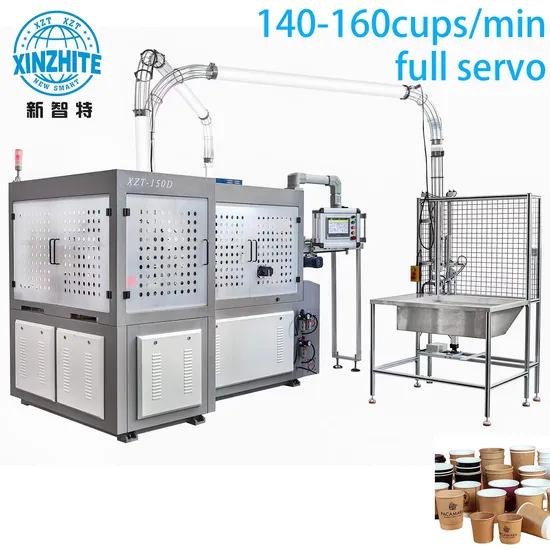 Customized Printed Disposable Doubl Wall Cup Hot Drink Hollow Disposable Coffee Paper Cup Forming Machine