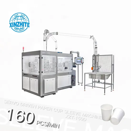 High Speed Servo Paper Cup Sleeve Machine for 4-16oz (NewSmart-XZT-150D)