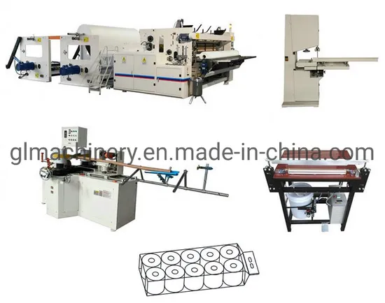 Small Toilet Paper Roll Rewinder Making Machine
