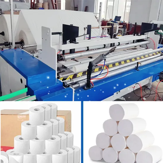 Factory High Speed Automatic Tissue Toilet Roll Rewinding Machine/Toilet Paper Making Machine Tissue Paper Rewinding Cutting Packing Machine