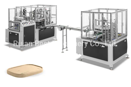 High Quality Ice Cream Container Machine/Container Lid Machine/PLA Coating Rectangle Container Lid Machine